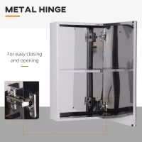 HOMCOM Stainless Steel Mirror Storage Cabinet-Silver(m-6)