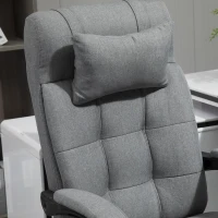 Vinsetto Ergonomic Office Chair w/Armrest Light Grey(m-8)