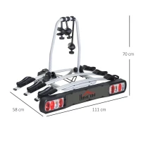 HOMCOM Bike Rack Bicycle Carrier Rear Rack(m-3)