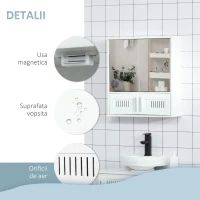 Kleankin mobilier suspendat de baie, 55x17.5x60 cm(m-7)