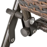 Outsunny 4-delig Poly rotan stoelen opvouwbare tuinstoel met rugleuning buiten staal(m-7)