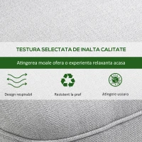 HOMCOM Fotoliu Captusit din Lemn si In cu Perna Detasabila Gri(m-6)