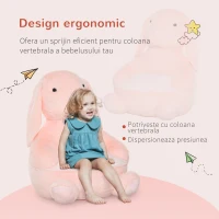 HOMCOM fotoliu in forma de iepuras, pentru copii, 60x55x59cm(m-4)