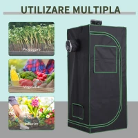 Outsunny Cort Cultivare Hidroponica 60×60×140 cm – Grow Tent Compact(m-7)