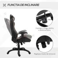 Vinsetto scaun ergonomic de birou,64.5x54x120.5-130cm, maro(m-6)