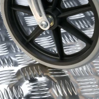 HOMCOM Rollstuhlrampe Auffahrrampe rutschfest Aluminium Silber(m-7)