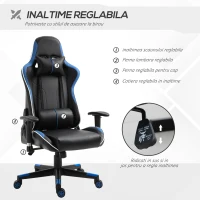 Vinsetto Fotoliu de Gaming Inaltime si Spatar Ajustabile tetiera si perna lombara(m-5)