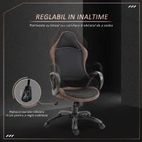 Vinsetto Scaun Gaming Reglabil pe Inaltime si Balansoar, Pivotant 360°(m-4)