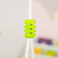 Outsunny Babyschaukel, Stoffschaukel, mit Sitzkissen, längenverstellbare Seile, Baumwolle, cremeweiß, 40 x 40 x 180cm(m-9)