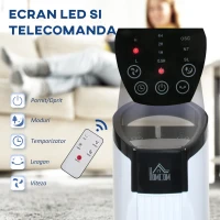 HOMCOM Ventilator tip Coloana cu Telecomanda Oscilatie 3 Functii 3 Viteze(m-4)