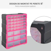 DURHAND Dulap din Plastic pentru Obiecte mici cu 39 Sertare Transparente(m-6)