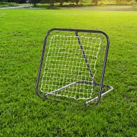 Rebounder do bejsbola bramka odbijająca rama z siatką składana metal+ PE czarny(m-2)