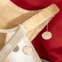 PawHut Kattentoren krabboom kattenboom met grot en hangmat sisal spaanplaat(m-8)