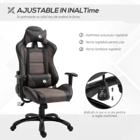 Vinsetto scaun ergonomic de birou,64.5x54x120.5-130cm, maro(m-5)