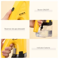 HOMCOM spalator electric de geamuri, 19.5x12.5x33 cm(m-7)