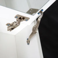 HOMCOM stolik do makijażu kosmetyki ze składanym lustrem stołowym biały(m-9)