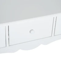 Homcom® Stolik Konsola Dekoracyjna z Szufladami Mdf Biały(m-8)