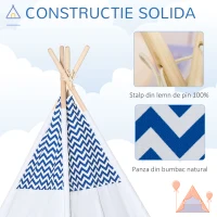 HOMCOM cort indian pentru copii, varsta 3-6 ani(m-6)