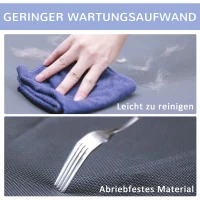 PawHut Hundebett Hundeliege Outdoor Katzenbett Haustierbett Schlafplatz Metall 600D Oxford-Gewebe Blau 91,5 x 76,2 x 18 cm(m-8)