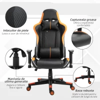 Vinsetto Fotoliu de Gaming Inaltime si Spatar Ajustabile tetiera si perna lombara(m-6)