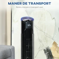 HOMCOM Ventilator tip Coloana Turn 3 Viteze Oscilatie 70° si Maner(m-7)
