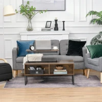 Stolik kawowy stolik do salonu z regulacją wysokości blatu kolor brązowy(m-10)