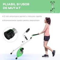 HOMCOM Bicicleta pliabila magnetica 8 niveluri de rezistenta scaun reglabil(m-7)