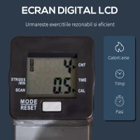Homcom Stepper Fitness – Cu Ghidon & LCD pentru Exercitii Acasa(m-5)