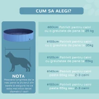 PawHut Piscina pentru caini, pliabila, 140x30 cm, albastru(m-9)