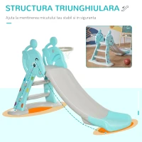 HOMCOM tobogan cu cos de baschet, 140x87x75 cm(m-7)