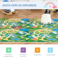 HOMCOM covor puzzle 36 bucati, pentru 3.24㎡, material EVA(m-5)