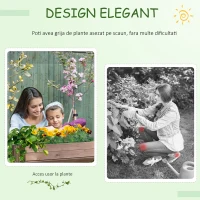 Outsunny, vaza cu grile pentru plante cataratoare, 68x30x85.5cm(m-6)