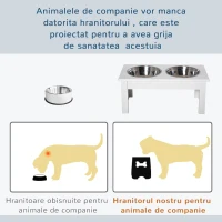 PawHut boluri hrana animale, suport inclus, 44x24x15cm(m-4)