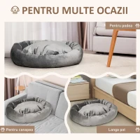 PawHut pat moale pentru caini, perna inclusa, catifea(m-8)