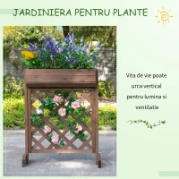 Outsunny, vaza cu grile pentru plante cataratoare, 68x30x85.5cm(m-5)