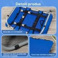PawHut Saltele pliabile pentru Caini in Tesatura Oxford pentru Caini, Albastru, 59x46x15cm(m-5)