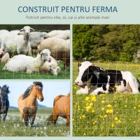Pawhut Rola Plasa Zincata 26,1 m – Gard Siguranta pentru Animale(m-6)