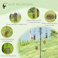 PawHut hranitoare pentru pasari, 58x58x226cm(m-5)