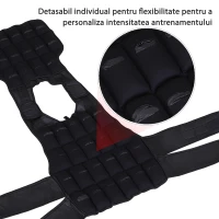 HOMCOM Vesta ponderata 20kg cu 38 Greutati, Captuseala si Inchideri cu Velcro(m-4)