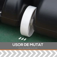 Homcom Cos Baschet Reglabil – 210-260 cm, cu Panou PVC & Roti(m-6)