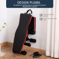 HOMCOM banca exercitii, inclinare reglabila, 130x48x48-109cm(m-8)