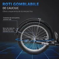 HOMCOM trotineta copii, roti mari, frane, 139x58x90-96cm(m-5)