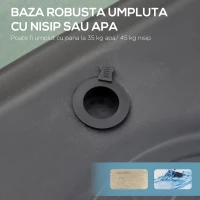 HOMCOM Cos de Baschet pentru Copii cu Inaltime Reglabila si Baza de Umplut, Otel inoxidabil si Nylon(m-5)