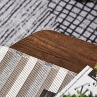 Stolik kawowy z półkami w stylu industrialnym do salonu kolor brązowy(m-9)