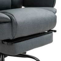 Vinsetto Swivel Reclining Office Chair w/footrest Grey(m-9)