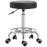 Vinsetto PU Leather Height Adjustable Swivel Salon Stool Black(m-1)
