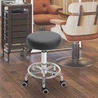 Vinsetto PU Leather Height Adjustable Swivel Salon Stool Black(m-2)