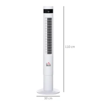 Wentylator kolumnowy z pilotem oscylacja 85° 110 cm Wentylator stojący 50 W(m-3)