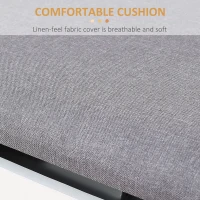 HOMCOM Shoe Bench with Cushion, Modern Storage Bench with Padded Seat, 2-tier Cabinet, Hidden Storage, Adjustable Shelf for Living Room and Entryway, Light Grey(m-6)