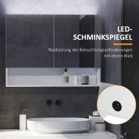 HOMCOM SZAFKA ŁAZIENKOWA WISZĄCA LUSTRO LED 10W(m-7)